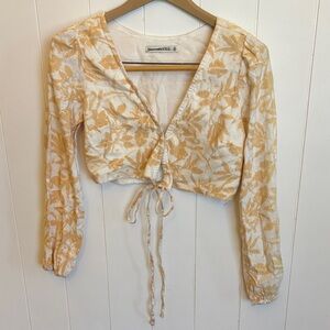 Abercrombie & Fitch Linen Blend Crop Top! Size xs